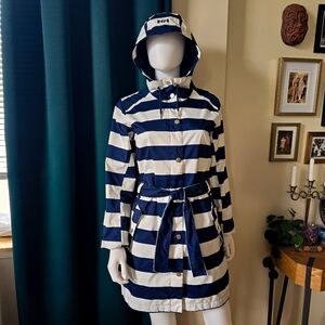 Helly Hansen W Lyness II Coat Stripe Evening Blue and White